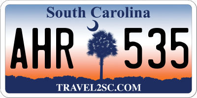 SC license plate AHR535
