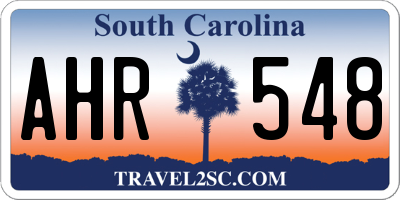 SC license plate AHR548