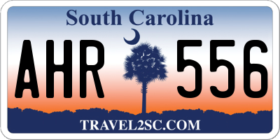 SC license plate AHR556