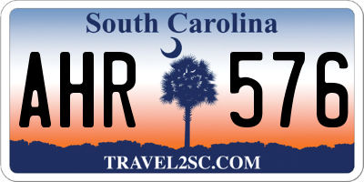 SC license plate AHR576