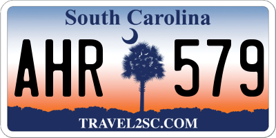 SC license plate AHR579
