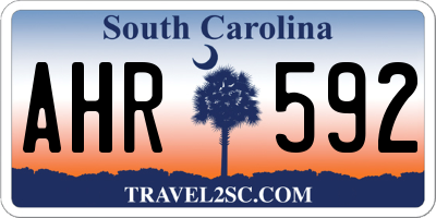 SC license plate AHR592