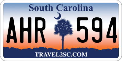 SC license plate AHR594