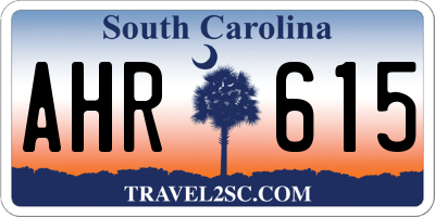 SC license plate AHR615