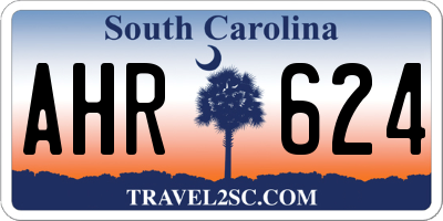 SC license plate AHR624
