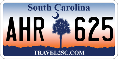 SC license plate AHR625