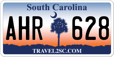 SC license plate AHR628