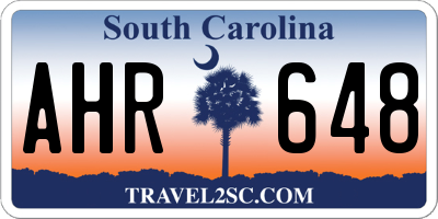 SC license plate AHR648