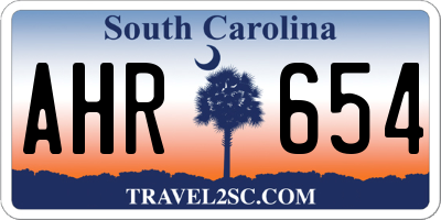 SC license plate AHR654