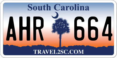SC license plate AHR664