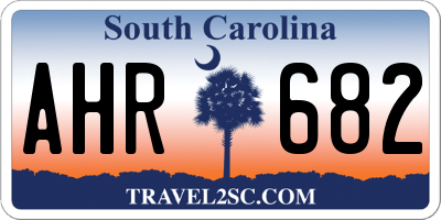 SC license plate AHR682