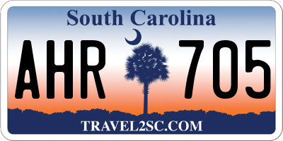 SC license plate AHR705