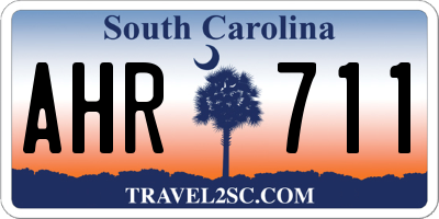 SC license plate AHR711