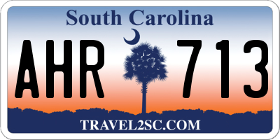 SC license plate AHR713