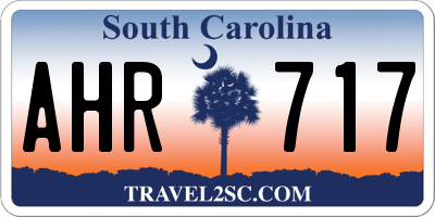 SC license plate AHR717