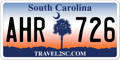 SC license plate AHR726