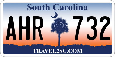 SC license plate AHR732