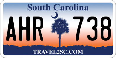 SC license plate AHR738