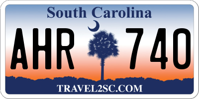 SC license plate AHR740