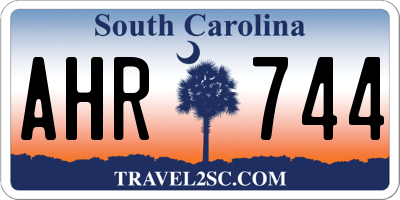 SC license plate AHR744