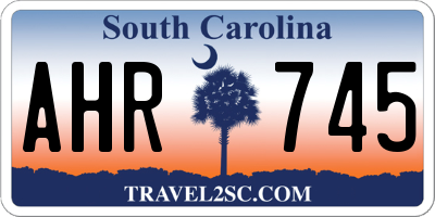 SC license plate AHR745