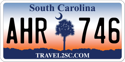 SC license plate AHR746