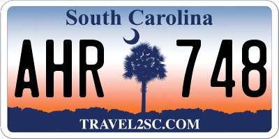 SC license plate AHR748