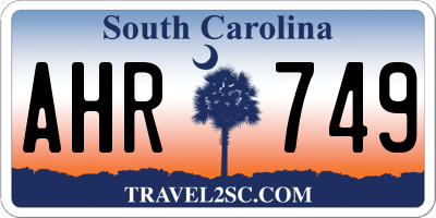 SC license plate AHR749