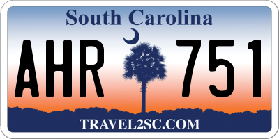 SC license plate AHR751