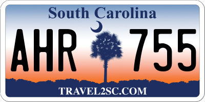 SC license plate AHR755