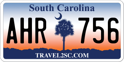 SC license plate AHR756