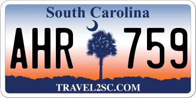 SC license plate AHR759