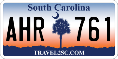 SC license plate AHR761