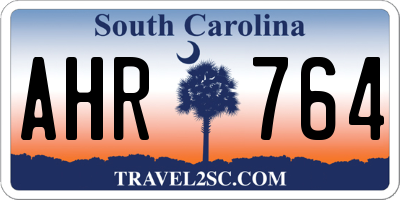 SC license plate AHR764