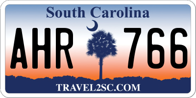 SC license plate AHR766