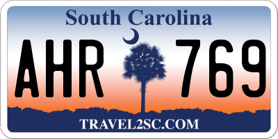 SC license plate AHR769