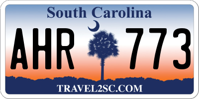 SC license plate AHR773