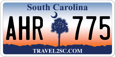 SC license plate AHR775