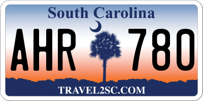 SC license plate AHR780