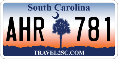 SC license plate AHR781