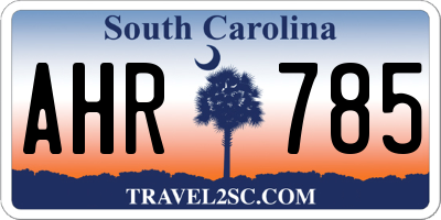 SC license plate AHR785