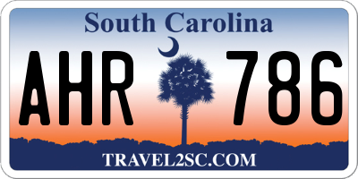 SC license plate AHR786