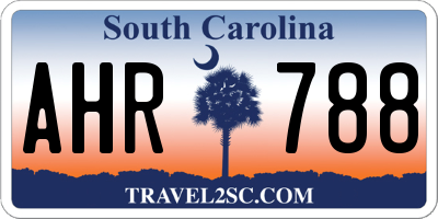 SC license plate AHR788
