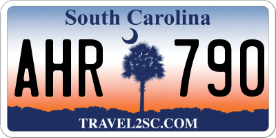 SC license plate AHR790