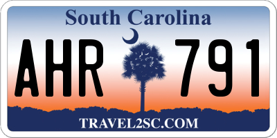 SC license plate AHR791