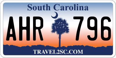 SC license plate AHR796