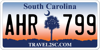 SC license plate AHR799