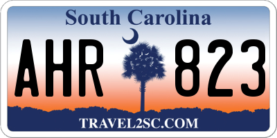 SC license plate AHR823
