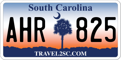 SC license plate AHR825