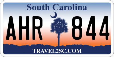 SC license plate AHR844